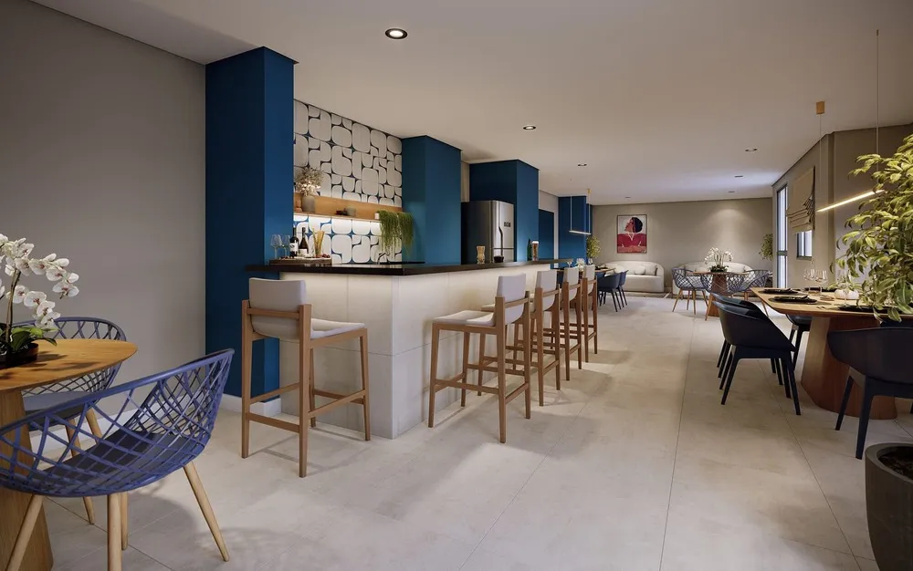 Espaço gourmet com cozinha profissional